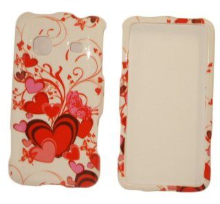 Samsung Galaxy M828c Precedent Straight Talk Abstract Hearts Design Skin Cover Case Protector Hard Cell Phones & Accessories