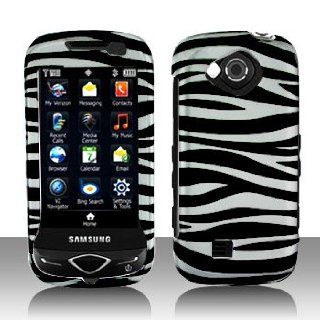 Samsung Reality U820 Silver/White Zebra Protective Case Faceplate Cover Cell Phones & Accessories