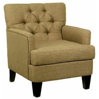 Abbyson Living Freemain Tufted Fabric Club Chair   Taupe   Club Chairs