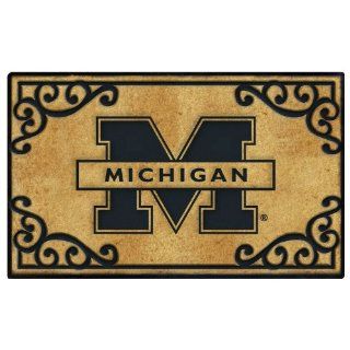 NCAA Michigan Door Mat  Sports Fan Doormats  Sports & Outdoors