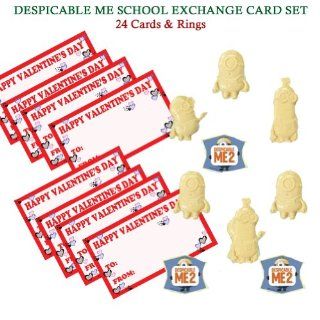 24 Despicable Me Valentine's Day School Exchange Cards 