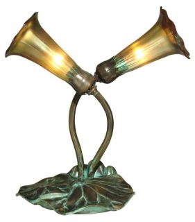 Dale Tiffany Gold Lily Replica Accent Lamp   Table Lamps