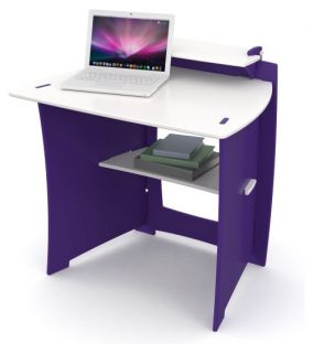 Legare Kids 34 in.Desk with Shelf   Purple and White   Kids Desks