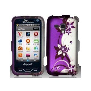4 Items Combo For Samsung Galaxy Rush M830 (Boost) Purple Silver Vines Design Hard Case Snap On Protector Cover + Car Charger + Free Stylus Pen + Free 3.5mm Stereo Earphone Headsets Cell Phones & Accessories