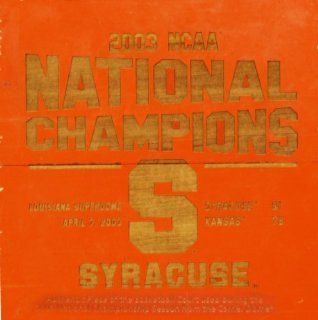 NCAA Syracuse Orange Syracuse 2003 NCAA National Championship 6"x6" Engraved Court Piece  Sports Fan Decorative Plaques  Sports & Outdoors