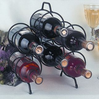 J & J Wire Wrought Iron 6 Bottle Wine Holder   Wine Racks