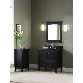 Xylem Kent 31 in. Brown Ebony Single Bathroom Vanity with Undermount Sink and Optional Mirror   Single Sink Bathroom Vanities