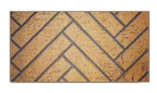 Napolean Fireplaces GD811 KT Decorative Brick Panels and Hearth Strip   Heringbone Sandstone   Fireplace Accessories