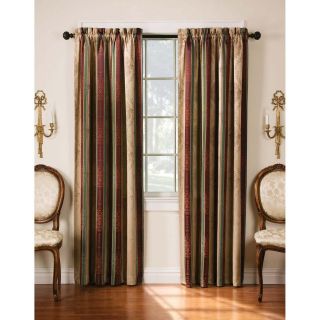 Arlee Home Fashions Tuscan Stripe Jacquard Blackout Panel Pair   Curtains