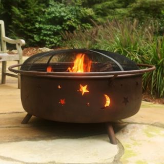 Red Ember Cortez Extra Large 34 in. Rustic Patina Fire Pit   Fire Pits