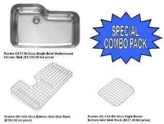 SPECIAL COMBO   Franke ORX110 Orca Sink with Bottom and Right Hand Grids   Single Bowl Sinks  