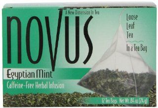 Novus Classic Mint Herbal Tea, Caffeine Free, 12 Count Tea Bags  Grocery & Gourmet Food