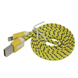Htech 8 pin USB Sync Data Charger Charging Cable Cord for iPhone 5 iPod Touch 5 Nano 7 iPad 4 Mini Color Yellow Cell Phones & Accessories