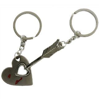 Chinadiscountstore 10 Pairs/Set Couple Lovers Key Ring Key Chain Zinc Alloy  Key Tags And Chains 