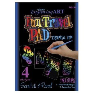 Royal & Langnickel Rainbow Engraving Art Fun Travel Pads Tropical Fun   Childrens Art Supply Sets