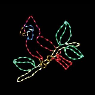 31 in. LED Small Cardinal on Branch Lighted Display   144 Bulbs   Christmas Lights