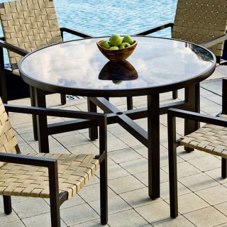 Woodard 48 in. Round Elite Dining Table   Patio Tables