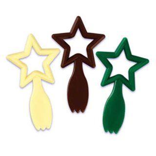 Dress My Cupcake DMC41MAS 815SET Military Stars Spoon Pick Decorative Cake Topper, 4th of July, Ivory/Brown/Green, Case of 144 Kitchen & Dining