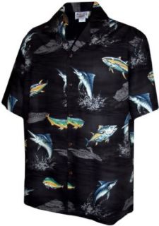 Marlin Jumping Hawaiian Shirts   Mens Hawaiian Shirts   Aloha Shirt   Hawaiian at  Mens Clothing store