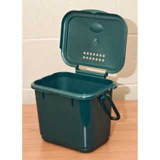 RTS Recycled Plastic Odor Free Kitchen Caddy   Green   Kitchen Composters
