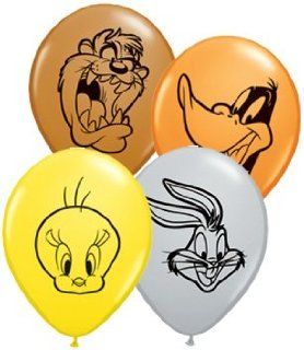 Qualatex Looney Tunes Faces 5" Balloons    Tweety Bird, Daffy Duck, Taz, Bugs Bunny   Pack of 100 Health & Personal Care