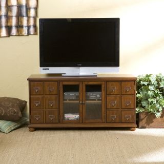 Apothecary Brown Mahogany Media Stand   TV Stands