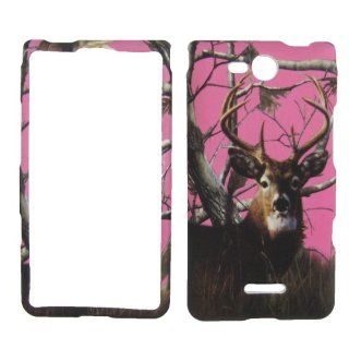 Pink Buck Deer Camo Real tree FACEPLATE PROTECTOR HARD RUBBERIZED CASE FOR LG OPTIMUS EXCEED VS840PP / LUCID 4G VS840 VERIZON PREPAID SNAP ON Cell Phones & Accessories
