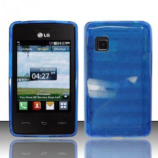 Blue Flex Cover Case for LG 840G Cell Phones & Accessories