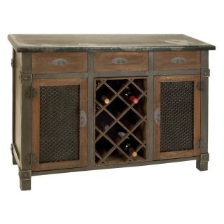 Woodland Imports Stockton Wood Wine Cabinet   Wine Furniture