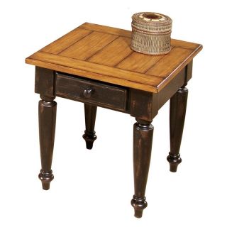 Progressive Furniture End Table   Antique Black/Oak   End Tables