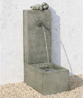Campania International Bird Element Cast Stone Outdoor Fountain   Fountains