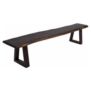 Nuevo Kava Live Edge Dining Bench   Smoked Oak   Indoor Benches