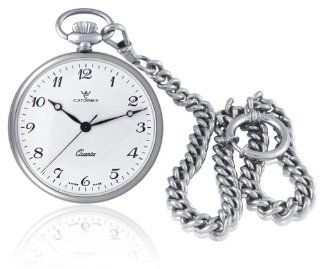 Catorex Men's 871.1.1815.120 La Pautele Palladium Brass White Dial Pocket Watch at  Men's Watch store.