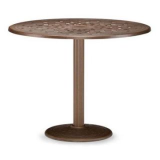 Telescope Casual 56 in. Round Cast Top Pedestal Patio Bar Height Dining Table   Patio Tables
