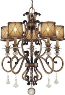 Minka Lavery 4755 206 5 Light 32.75" Height 1 Tier Crystal Chandelier from the Aston Court Collection, Aston Court Bronze    