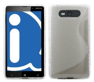 iTALKonline Nokia Lumia 820 Slim Grip S Line TPU Gel Case Soft Skin Cover   Clear Transparent Cell Phones & Accessories