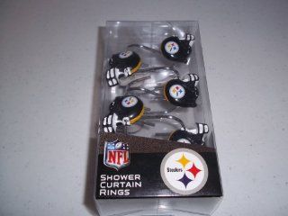 Pittsburgh Steelers Shower Curtain Rings   New 