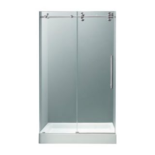 Vigo VG604148WM 47.75W x 79.75H in. Clear Glass Shower Door with Base   Bathtub & Shower Doors