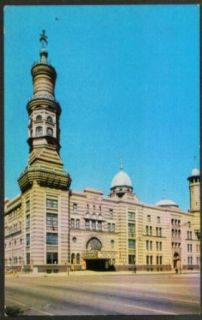 Mystic Shrine Murat Temple Indianapolis IN postcard 50s Entertainment Collectibles