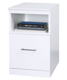 kathy ireland Home by Martin WorX Bright White Office Collection Rolling File   File Cabinets