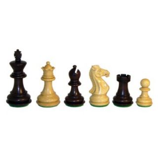 Walnut Stained Boxwood Triple Weighted Chess Pieces   Chess Pieces