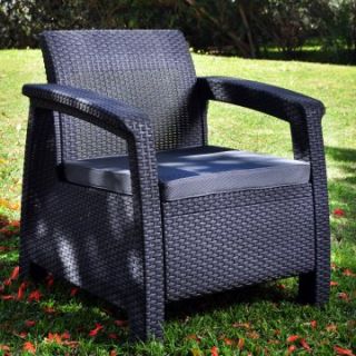 Keter Corfu Armchair   Grey   Wicker Chairs & Seating