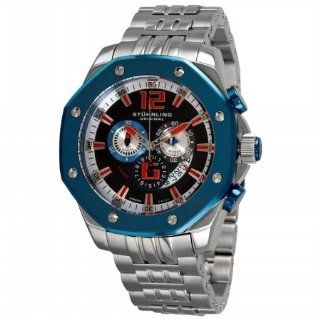 Stuhrling Original Men's 181CR.332U64 Nautilus Swiss Quartz Chronograph Blue Bezel Watch Watches