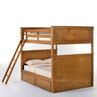 Schoolhouse Casey Full over Full Bunk Bed   Pecan   Trundle Beds