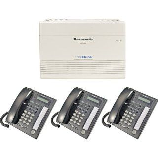 Panasonic KX TA824 System plus (3) KX T7731 Black Telephones  Corded Cordless Combination Telephones  Electronics