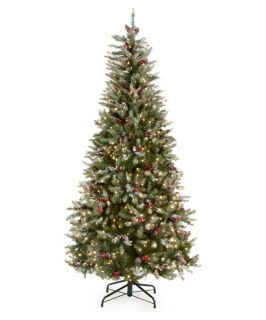 Snowy Dunhill Slim Pre lit Christmas Tree   Christmas Trees