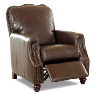 Klaussner Gabby Leather Recliner with Nailheads   Recliners