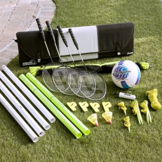 Franklin Advanced Combination Volleyball/Badminton Set   Outdoor Volleyball Net Systems