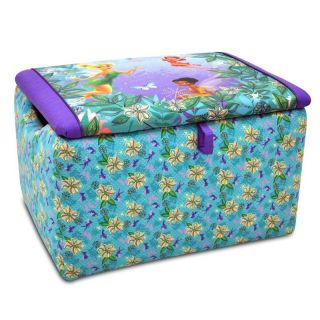 Disney Fairies Floral Blue & Purple Toy Box   Toy Storage