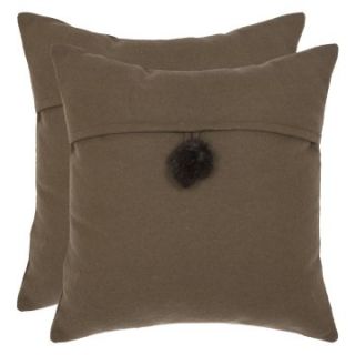 Safavieh Moshy 18 in. Decorative Pillows   Brown   Set of 2   Decorative Pillows